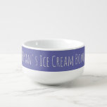 Ice Cream Bowl Funny Gag Gift Personalised Purple<br><div class="desc">For the person who likes their ice cream (or other treat),  a great personalised bowl,  in purple.</div>