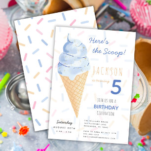 Ice-Cream Boy Birthday Invitation