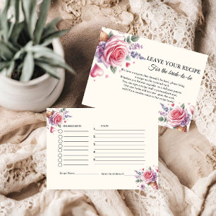 Ice cream Bridal  request recipe for the bride Advice Card
