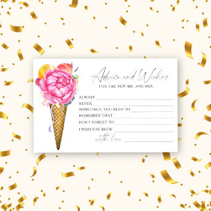 Ice Cream - Bridal Shower Advice and Wishes Stationery