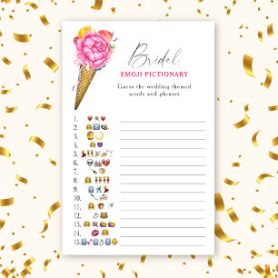 Ice cream - bridal shower emoji pictionary game