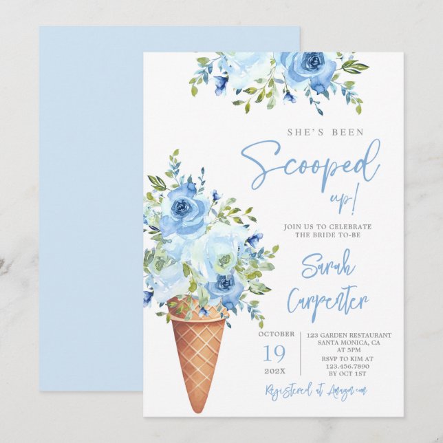 Ice Cream Bridal Shower  Invitation (Front/Back)