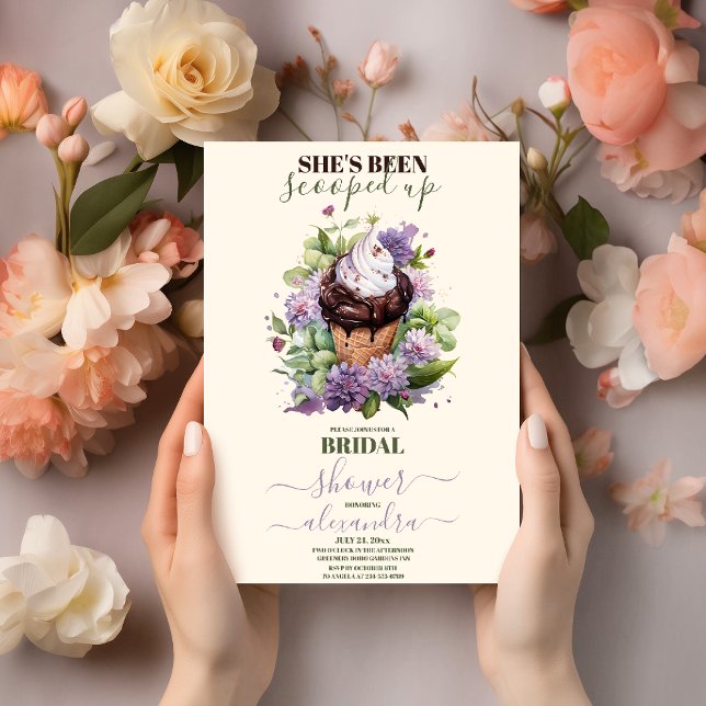 Ice Cream Bridal Shower scooped up Invitation (Creator Uploaded)