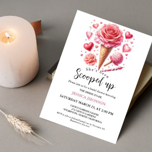 Ice cream bridal shower she's been scooped up invitation