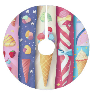Ice Cream Brushed Polyester Tree Skirt