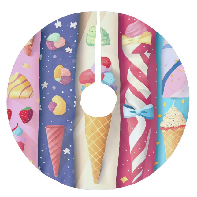 Ice Cream Brushed Polyester Tree Skirt (Front)