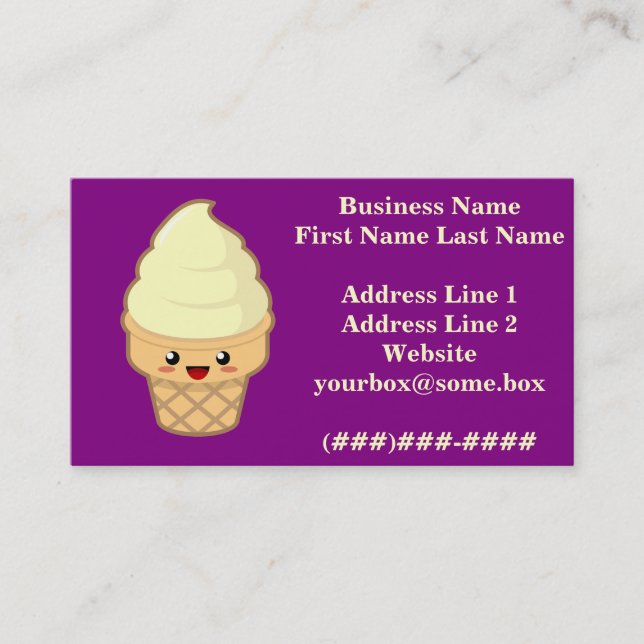 Ice Cream Business Card (Front)