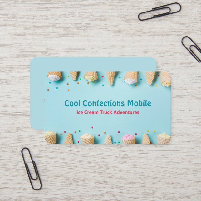 Ice Cream Business Card (Front/Back In Situ)