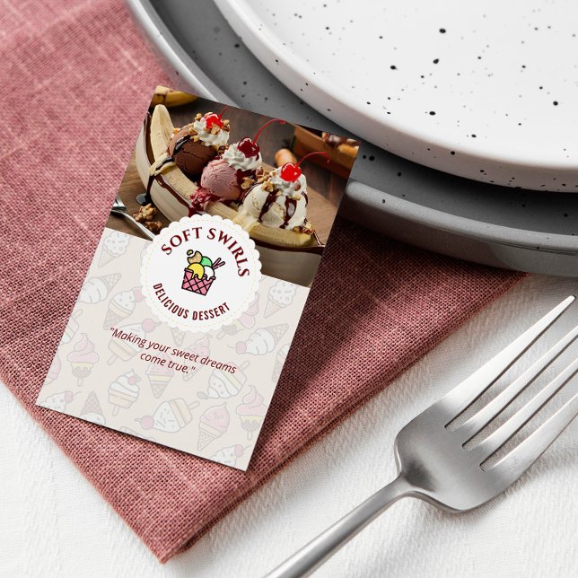 Ice Cream Business | Delicious Dessert Cream Business Card (Creator Uploaded)
