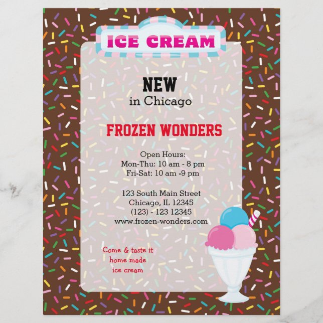 Ice cream business flyer (Front)