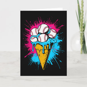 Ice Cream Bysebyll Drip Watercolor Men Youth Boys Card
