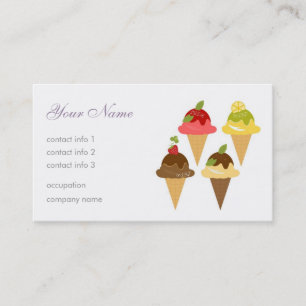 Ice-Cream Cafe Business Card