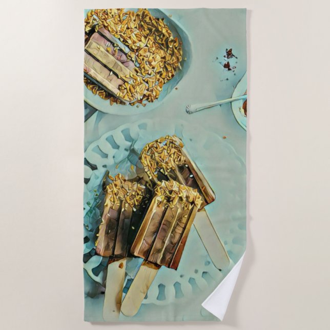 Ice cream cake beach towel (Front)