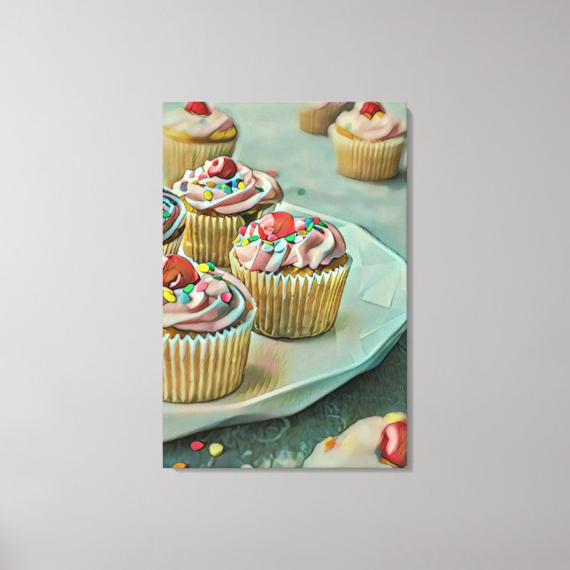 Ice cream cake canvas print (Front)