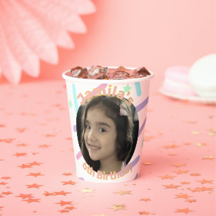 Ice Cream Cake Sprinkles Photo Paper Cups
