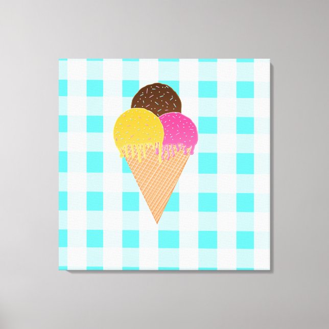Ice cream canvas print (Front)