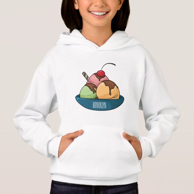 Ice cream cartoon illustration  (Front)