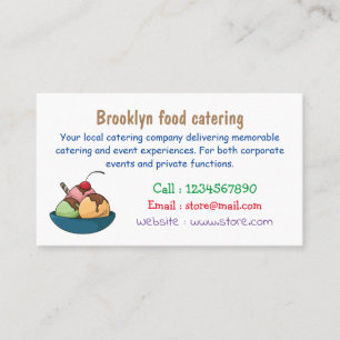 Ice cream cartoon illustration business card
