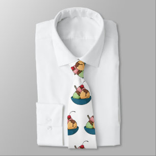 Ice cream cartoon illustration  tie
