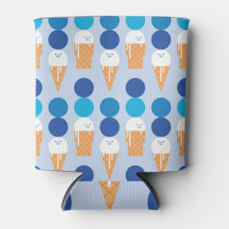 Ice Cream Cartoon Seamless Vintage Can Cooler