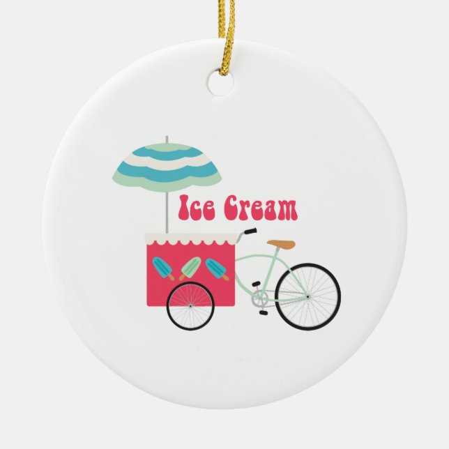 Ice Cream Ceramic Tree Decoration (Front)
