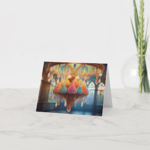 Ice Cream Chandelier Thank You Card
