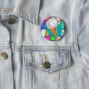 Ice Cream Chocolate Chips 6 Cm Round Badge