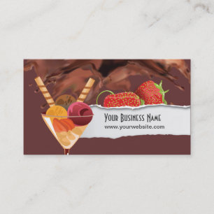 Ice Cream & Chocolate Dessert Business Card