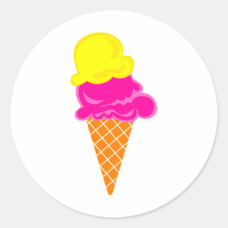 Ice Cream Classic Round Sticker