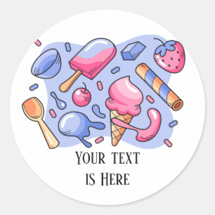 Ice Cream Classic Round Sticker