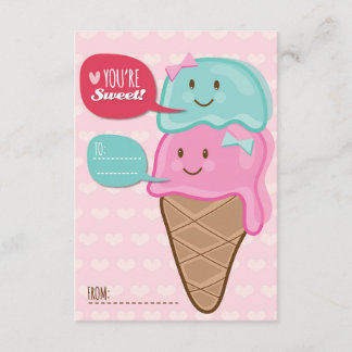 Ice Cream Classroom School Kids Valentine's Day Invitation