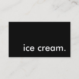 ice cream. (colour customisable) business card