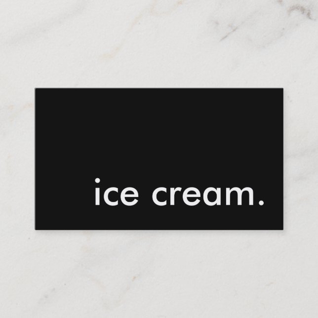 ice cream. (colour customisable) business card (Front)