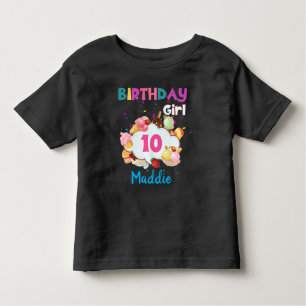 Ice Cream Colourful Cones Birthday Girl Matching   Toddler T-Shirt