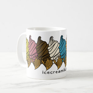 Ice Cream Colourful icecreamliciouS Custom Text Coffee Mug