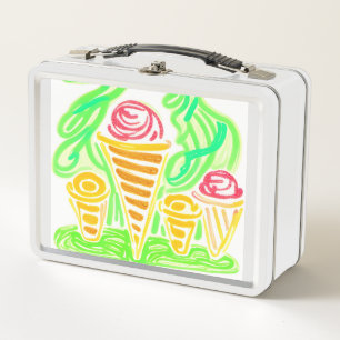 Ice cream concept art metal lunch box