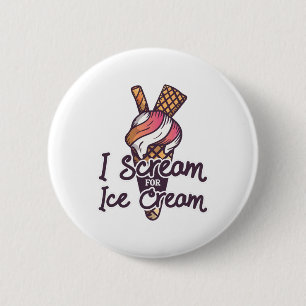 Ice Cream Cone 6 Cm Round Badge