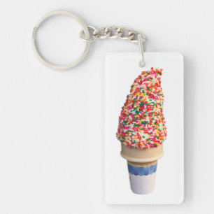 Ice Cream Cone Acrylic Keychain