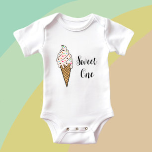 Ice cream cone  baby bodysuit