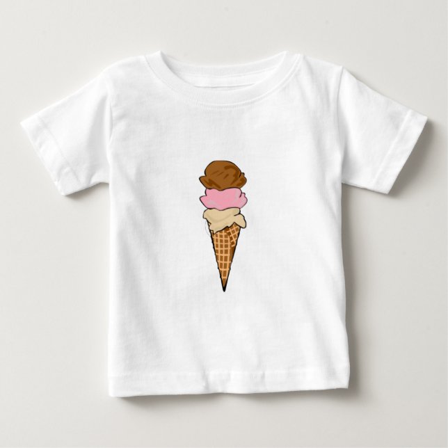 Ice Cream Cone Baby T-Shirt (Front)