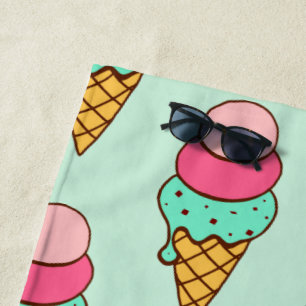 Ice Cream Cone Beach Towel Gift