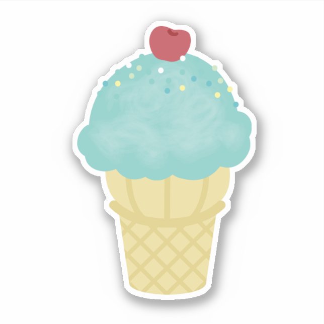 Ice Cream Cone Blue (Front)