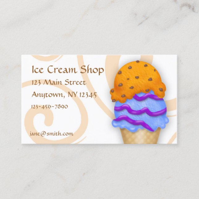 Ice Cream Cone Business Card (Front)