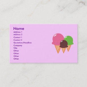 Ice Cream Cone Business Cards