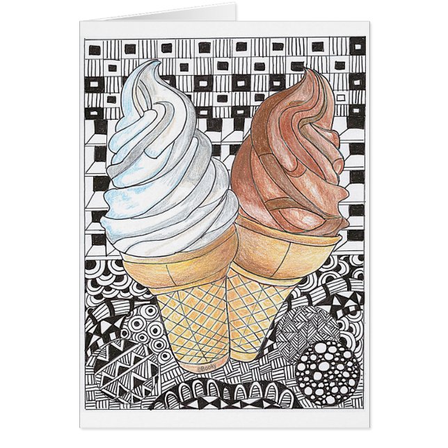 Ice Cream Cone Card (Front)