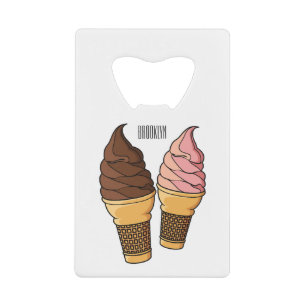 Ice cream cone cartoon illustration