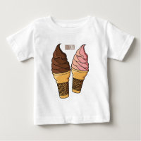 Ice cream cone cartoon illustration