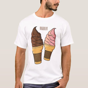 Ice cream cone cartoon illustration T-Shirt