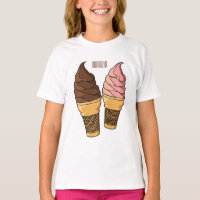 Ice cream cone cartoon illustration 