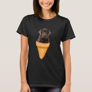 Ice Cream Cone Chocolate Labrador Retriever Dog Pu T-Shirt